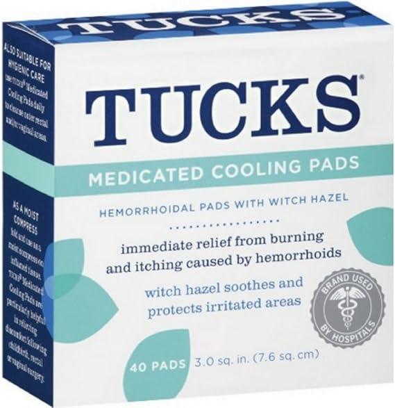 Tucks Hemorrhoidal Pads With Witch Hazel-40 count (5 Pack)