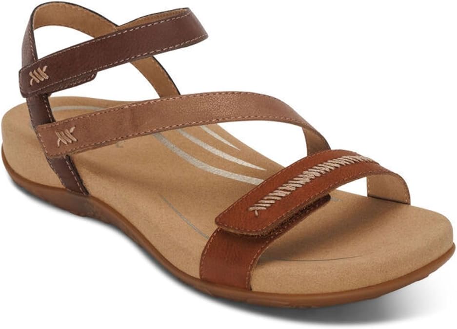 Aetrex Women's Gabby Orthopedic Strappy Sandals For Women - Adjustable Open Toe Arch Support Fashion Womens Sandals