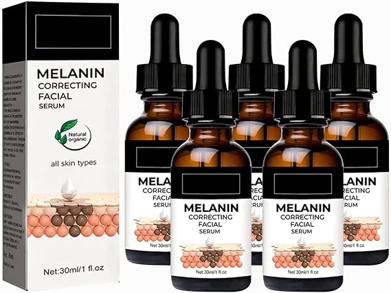 Melanin Correcting Facial Serum, Dark Spot Remover for Face and Body, Vitamin C Serum for Face, Dark Spot Corrector for Women and Men 5PCS