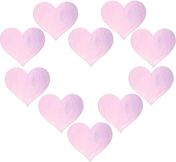 Ypser Womens 5 Pairs Heart Pasties Disposable Satin Nipple Covers Pasty Bra Petals Breast Covers