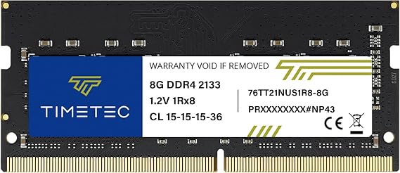 Timetec 8GB DDR4 SODIMM for Intel NUC KIT/Mini PC/HTPC/NUC Board 2133MHz PC4-17000 Non-ECC Unbuffered 1.2V CL15 1Rx8 Single Rank 260 Pin Computer Memory Ram Module Upgrade(8GB)