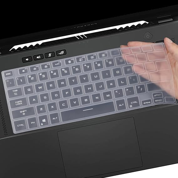 Keyboard Cover for ASUS ROG Zephyrus G14 G15 GA402 G402RJ GA503 GA503QR/QS/QM, ROG Zephyrus M16 GU603HM, 15.6" ASUS TUF Dash 15/F15 TUF516PE FX516PM FX516PR ROG Flow X1 3 GV301QH Clear
