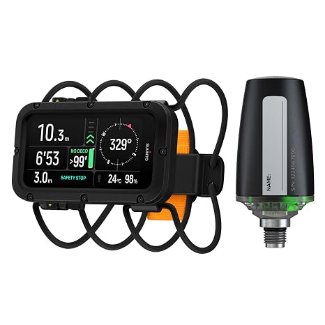 SUUNTO Nautic Dive Computer with Bungee Cord & SUUNTO Tank POD, Wireless Tank Pressure Transmitter