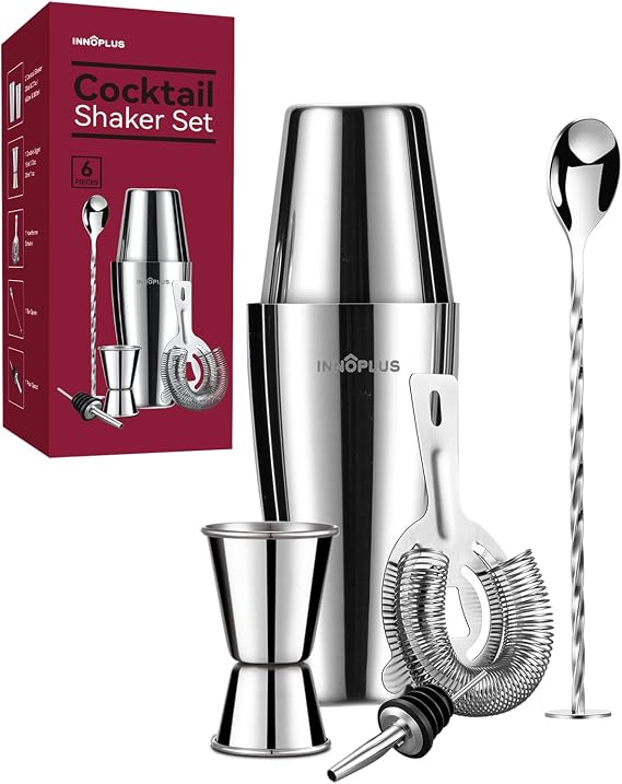 Cocktail Shaker,Cocktail Shaker Set 6 Pcs,27OZ Drink Shaker