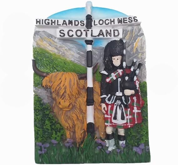 3D Scotland United Kingdom Fridge Magnet Travel Souvenir Gift Home Kitchen Decoration Magnetic Sticker Scotland Refrigerator Magnet Collection