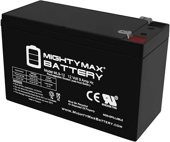 Mighty Max Battery 12V 9Ah SLA Replacement Battery for Shaoxing 6-DW-7
