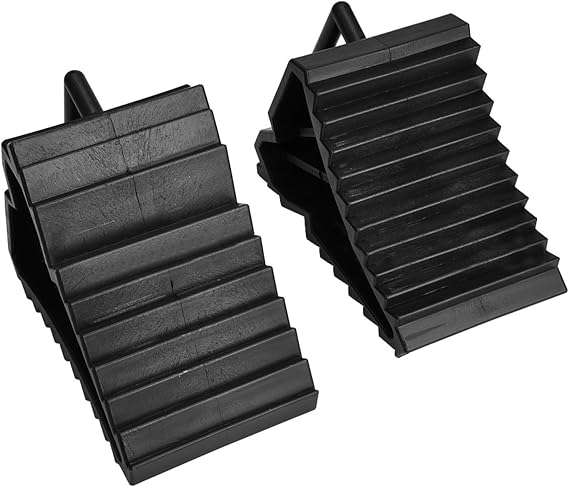 Wheel Chocks With Handles 2 Packs Tyre Saver Brake Stoppers Ridged Wedges For Car Caravans Trailer Motorhomes Wheel Chocks For Rvs Trailer Trucks Car