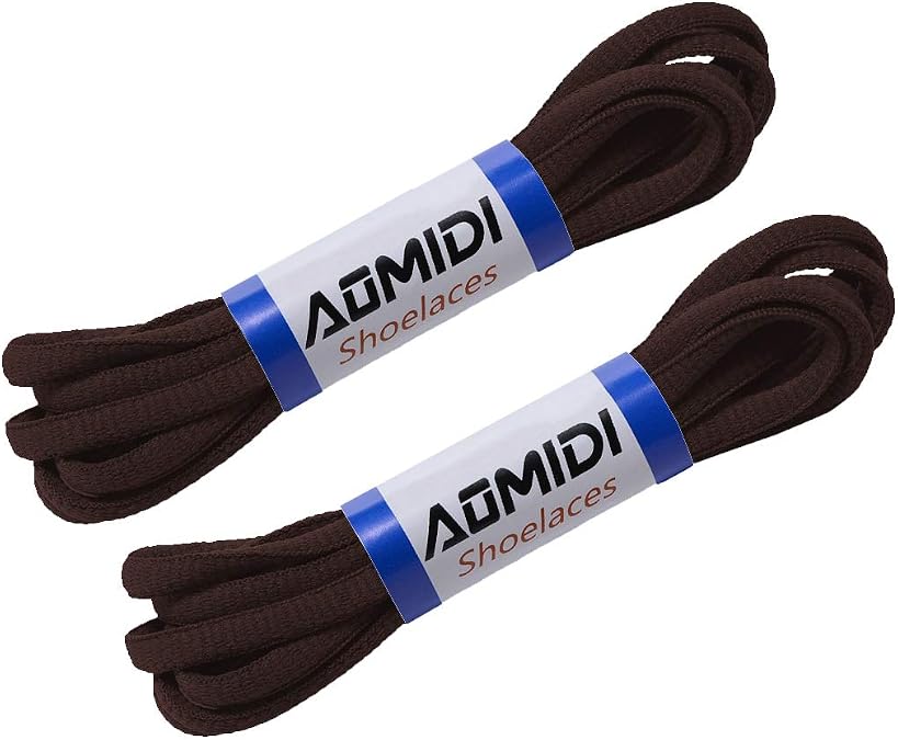 2 Pair Shoelaces Oval Half Round 1/4" Shoes Lace for Sneakers and Casual shoes Shoelaces Replacements