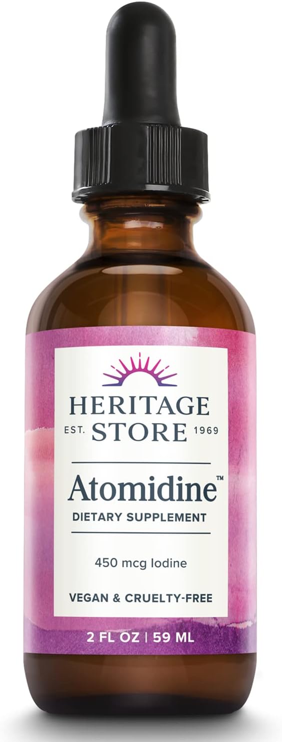 HERITAGE STORE Atomidine 450 mcg Liquid Iodine Drops, 2 Fl Oz