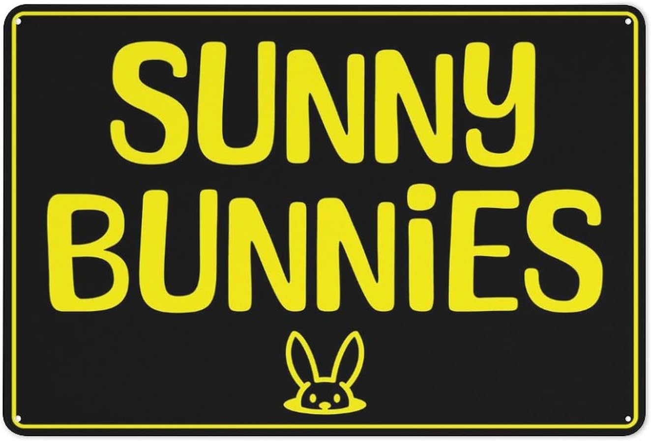 Sunny Bunnies Sign 12 X 8 Inches Aluminum Sign Reflective - Uv Protected, Waterproof, Weatherproof And Fade Resistant - 4Pre-Drilled Holes