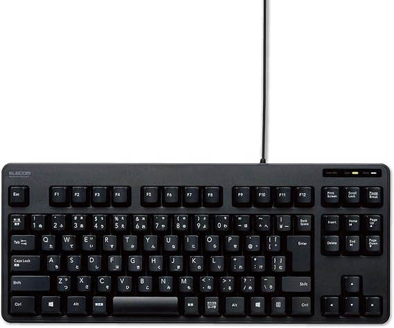Elecom TK-FCM103XBK Keyboard Wired Membrane Compact Keyboard Black