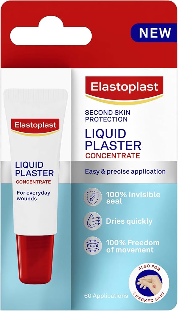 Elastoplast Liquid Plaster Concentrate (60 Applications), Quick-Drying Liquid Plaster for Everyday Wounds, Flexible and Invisible Wound Dressing, Second-Skin Feel and Water-Resistant