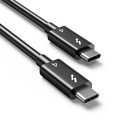 Thunderbolt 4 Cable, 3.3ft USB C to USB C Cable 240W Fast Charging, Blazing 40Gbps Data, Dual 8K/4K Video Output, for iPhone 16 MacBook Pro Air iPad Laptop and More-(Thunderbolt 4 Certified)