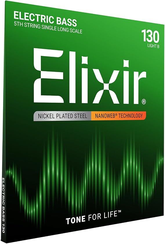 Elixir 15430 Nanoweb Light Tek Bas Gitar Teli (130)