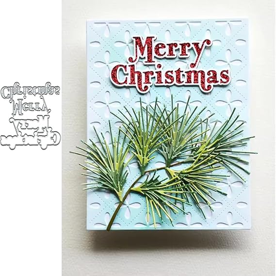 Merry Christmas Word Metal Die Cuts Dies Stencil, Merry Christmas Word Cutting Dies Cut Stencils DIY Scrapbooking Cards Photo Album Craft Embossing Paper Dies for Album Card Scrapbooking Making