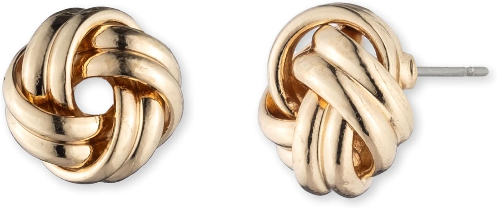 Anne Klein Women's Pierced Earrings Knot Stud, Gold, One Size