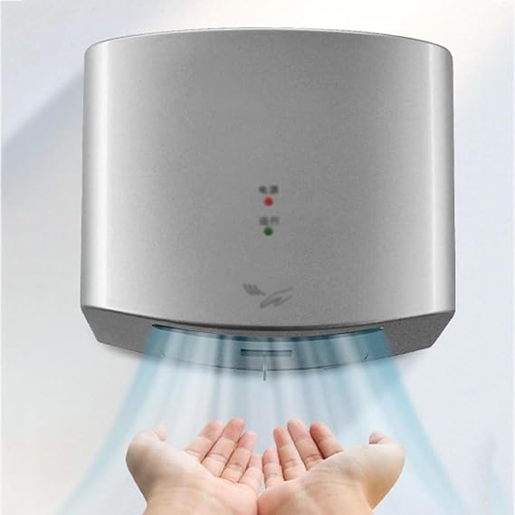 Electric Hand Dryer,Automatic High Speed Hand Dryer Commercial Hand Dryer for Kitchen, Bathroom and Toilet1400w,Silver