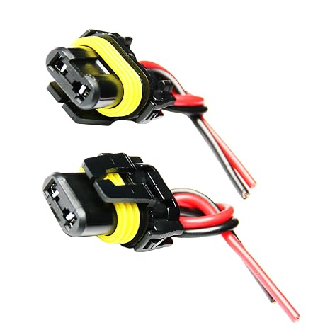 2 pcs 9005 9006 Pigtail Socket Wiring Harness Female Connector Adapter for Headlights Fog Lights Be Suitable for 9005 9006 9012 9140 9145 9150 9155 HB3 HB4 H10 Bulbs