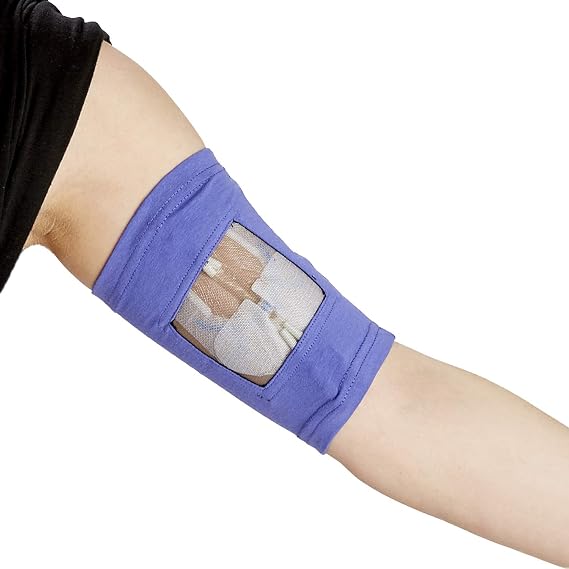 Care+Wear PICC Line Cover Ultra-Grip PICC Line Sleeve for Upper or Lower Arm with Mesh Viewing Window, Provides Improved Comfort and Security for PICC Line Coverage