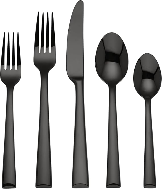 Lenox Onyx 5-Piece Place Setting, 1.00 LB, Black