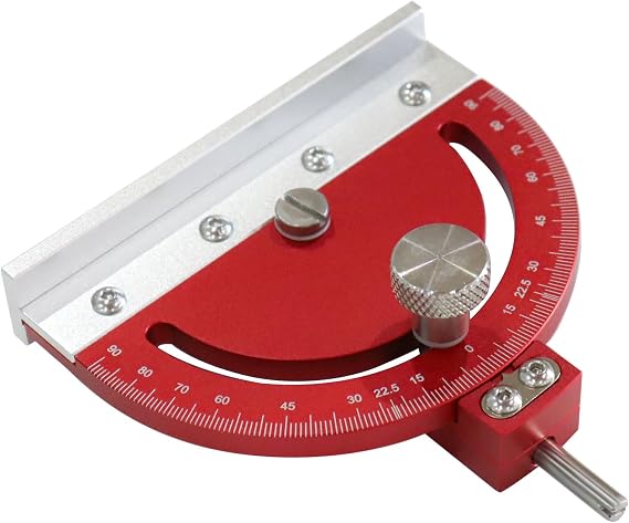 Adjustable Multi-Angle Drill Press Protractor Square Guide,Precision Drill Bit Angle Finder from -85 to 85 for Drill Press Table Red