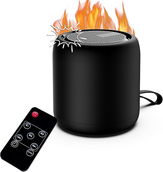 Fireplace Crackler Sound Box for Electric Fireplace with Remote Control, 2 in 1 Realistic Rechargeable Fire Crackling Sound Machine for Gas Fireplace, Fire Crackler Sound System, Fire Noise