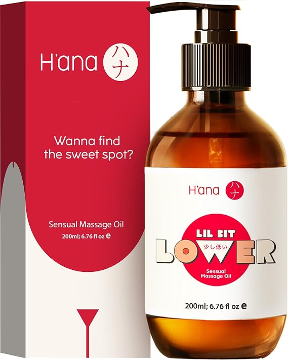 H'ana Warming Vanilla Massage Oil for Relaxation - 6.76 Fl Oz
