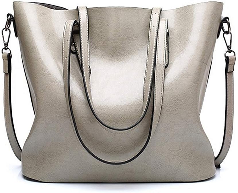 Pahajim Womens PU Leather Tote Handbag Shoulder Purse with Crossbody Strap