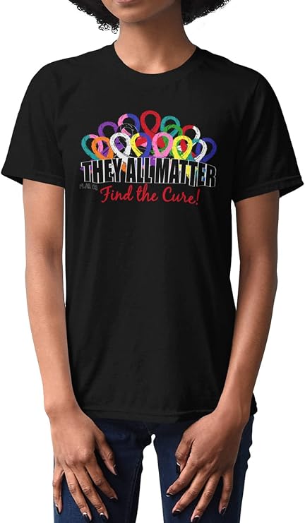 They All Matter Find The Cure Cancer Awareness Ribbons T-Shirt