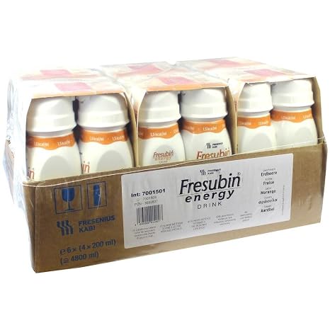 Fresenius Kabi Fresubin Energy Drink Strawberry Drink bottle 6 x 4 x 200 ml 1er Pack (1 x 55 kg)
