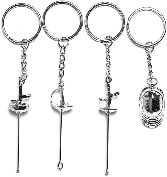 LEONARK Fencing Keychain Souvenir Present for Fencing Sport Fans Gifts for Fencer