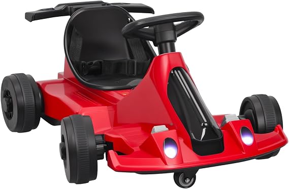 Go Kart, Electric Vehicle for Kids, Go Karts for Adults, Go Kart Electric Drift Kart with Length Adjustable Seat, 24V Outdoor Ride on Toy with 7AH Battery, Drift Cart for Kids 1-4 Years Old