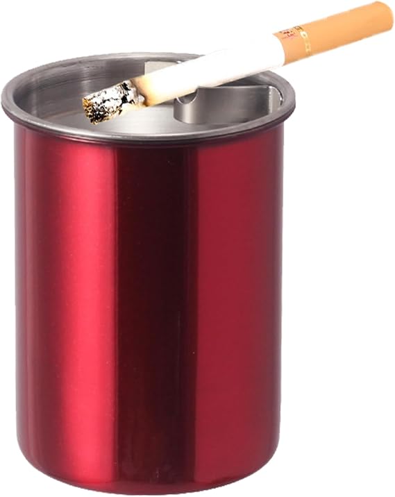 Car Ashtray with Lid, Portable Stainless Steel Smell Proof Ashtray for Car