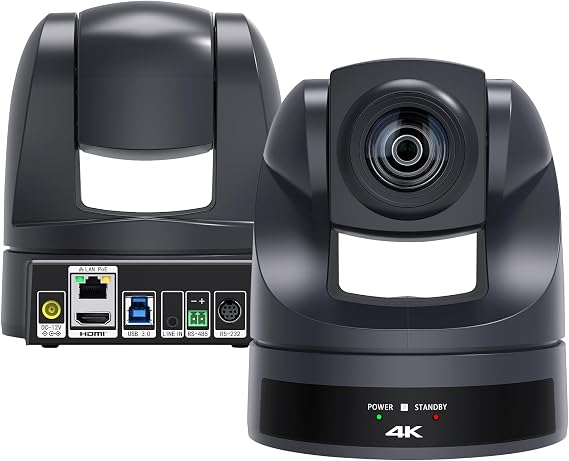 HDMI PTZ Camera 4K with 20X Optical Zoom USB3.0/HDMI/RJ45 PoE PTZ Conference Camera for Church Streaming,Video Conferencing,Education,Works with Zoom,Skype,OBS,YouTube,etc