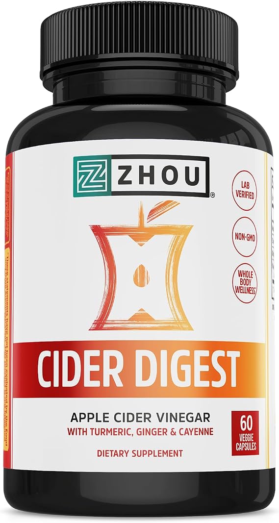 Zhou Cider Detox Supplement for Men & Women - 60 Vegan Capsules