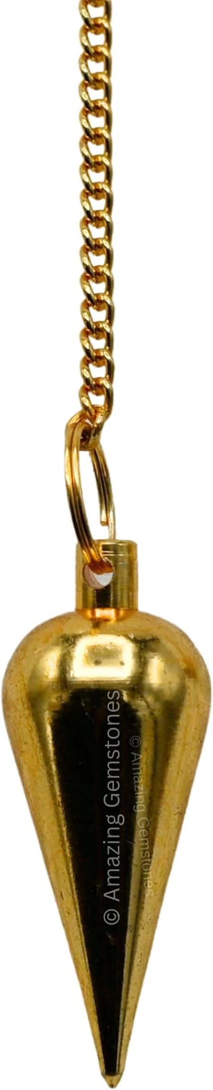 Amazing Gemstone Healing Metal Pendulums for Divination, Gold Dome Cone Steel Copper Pendulum High Energy Pendulo de Bronce Pendulos de Mesa MP6