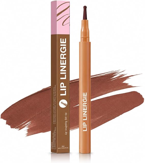 Matte Makeup Lip Liner,Lip Liner Stain, Long-Lasting Smudge-Resistant, Liquid Lip Colour Pencil with Soft Precision Tip Enhances Dimension (1CoffeeBrown)
