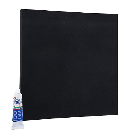 Silicone Rubber Sheet, 60A Rubber Gasket Material, 1/16 (.062)" Thick 12" W 12"L Rubber Sheet Use for DIY Gaskets, Pads, Seals, Crafts, Supports, Liner,Bumpers,Leveling, Flooring, Abrasion