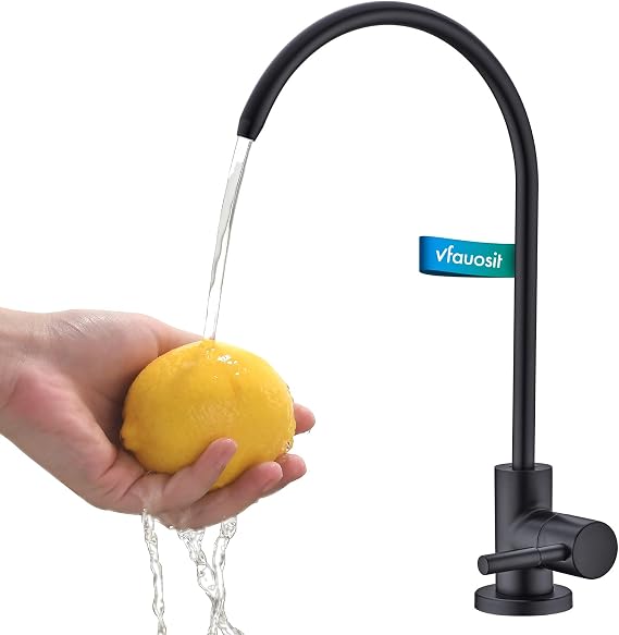 VFAUOSIT Water Filter Faucet for Reverse Osmosis Systems, Lead-Free Black