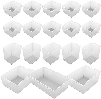 Proslat 03250 Probin Storage Bin Kit Designed for PVC Slatwall, 18-Piece