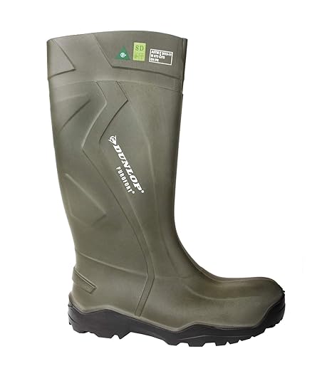 DUNLOP Purofort+ Full Safety Work Boots, Black, Size 7