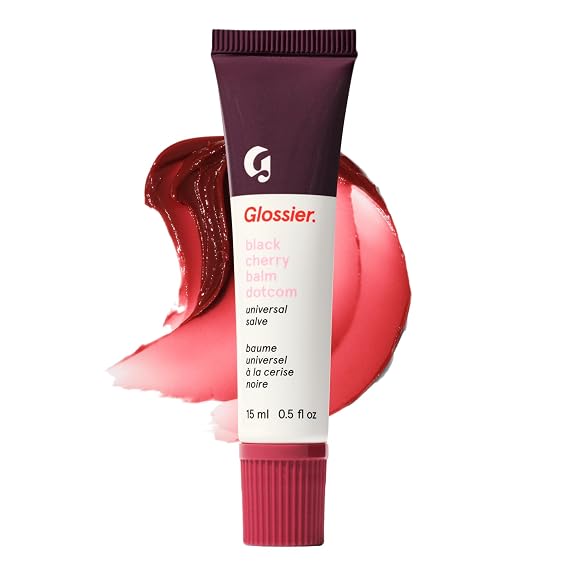 Glossier Balm Dotcom Lip Balm & Universal Salve, Black Cherry Burgundy Tint