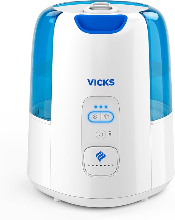 Vicks Dual Comfort Cool + Warm Mist Humidifier for Year Round Mist Comfort