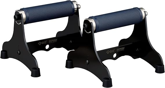 GD Expush Metal Push Up Bar Thick handles for Pushup Stands Chest Workout | non-slip heavy duty steel push up bars, parallettes, Ergonomic dip bar, planche exercise calisthenics equipment