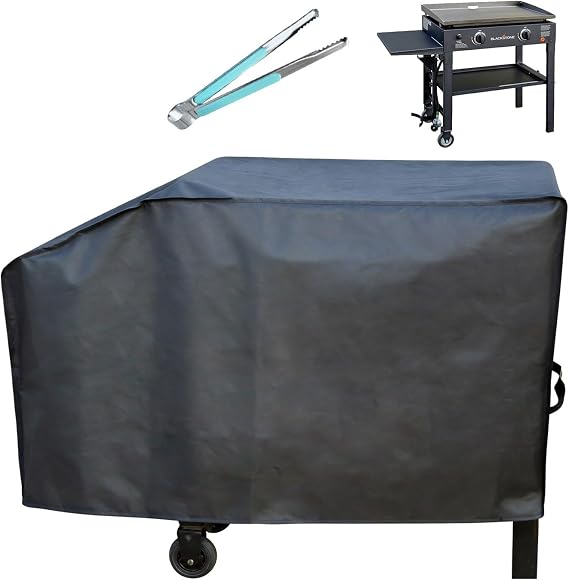 28 inch Blackstone Griddle Cover,600D Heavy Duty Waterproof Anti-UV Canvas Flat Top BBQ Cover for Blackstone 28'' Outdoor Cooking Gas Grill Griddle Station,