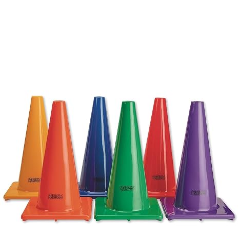 S&S Worldwide Heavy Duty Flexible Vinly Poly Cones 18 inch High, Set of 6