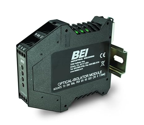 BEI Sensors 60001-011 Electronic Module, EM-DR1-IC-24-TB-28V/5, Optical Isolator, Isolator Circuit, 19-29V Logic, Terminal Block, 28V Maximum, Vout = 5V