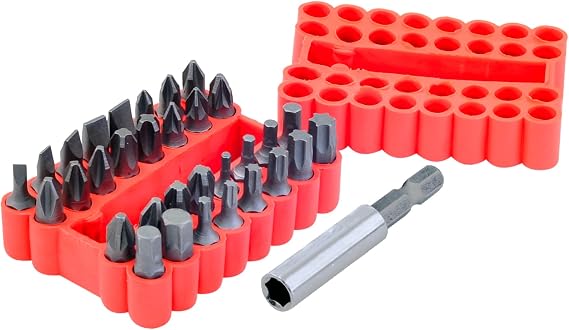 Rolson Screwdriver Bit Set - 33 Pieces