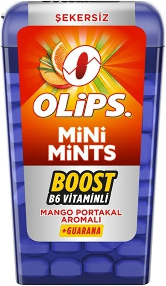 Olips Mini Mints Mango Portakal Aromalı Şekersiz Ferahlatıcı Şeker 12,5 Gr 1 Adet
