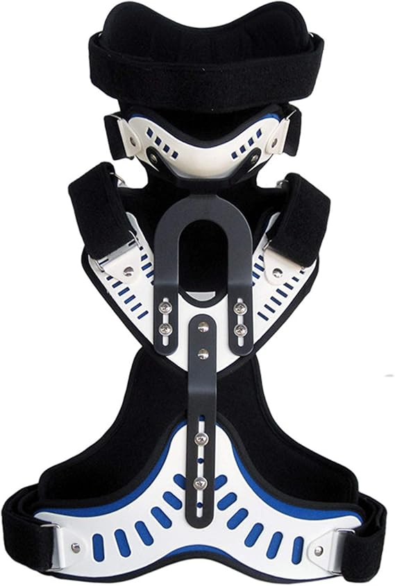 Neck and Chest Orthosis, Adjustable Cervical Thoracic Orthosis U Lumbar Support for Cervical Vertebra Head Spine Injury Rehabilitation (A)